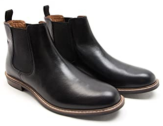 Thomas Crick Men's 'Bateman' Formal Chelsea Boots, Classic, Comfortable and Stylish Boots for Any Occasion, Made with Leather (Black/Black Suede/Tan Suede/Tan)