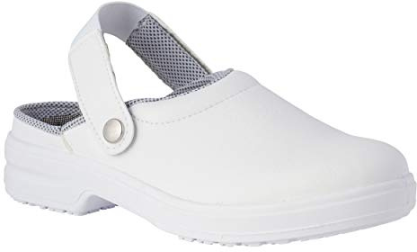 REPOSA Medical - Sabot Femme et Homme Medical Microfibre avec Semelle en Polyuréthane Antidérapante, Chaussure Femme et Homme Sanitaires Antichoc Antistatiques avec Bride, Chaussures de Cuisine