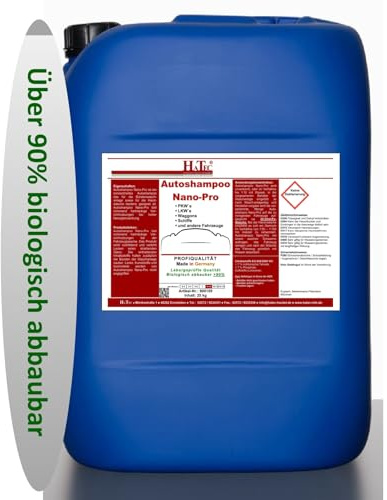 HaTec Shampoo schiumogeno Nano-Pro 25 kg con conservazione della cera dura, shampoo per auto, schiuma attiva, cura del veicolo, pulizia del veicolo