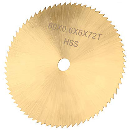 Hoja de Sierra Circular 72 Dientes Disco de Corte Circular Acero Alta Velocidad 60mm para Metal Madera Plástico