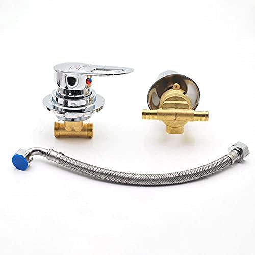AFUDER Interruttori Per Doccia a 2/3/4/5 Vie Comando Rubinetti Camera Deviatore di uscita Due pezzi Miscelatore Cartuccia per Valvola in Ceramica Rubinetto per Acqua Calda Fredda in Ottone Cromato