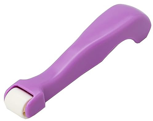 SEIWEI 1PCS Press Roller Quilting Seam Roller Hand Roller Hand Pressure Roller Easy to Grip for Quilting, Sewing, Print, Ink, Wallpaper(Purple)