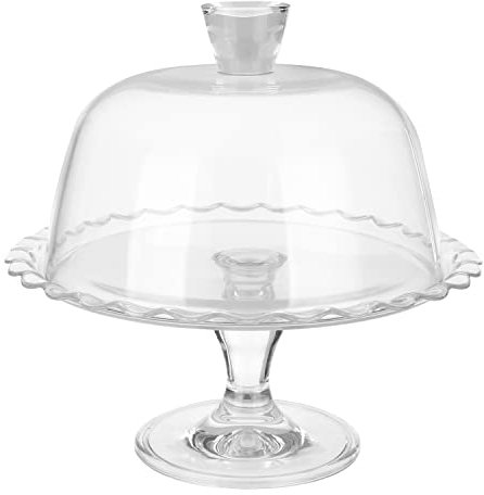Pasabahce Tortenständer mit Deckel transparent Glas (26 x 26 x 26 cm)
