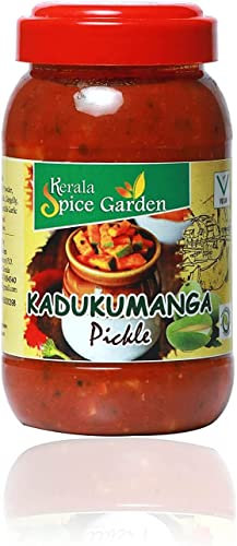 QURA Spice Garden Kadukumanga Pickle | Cornichon de mangue coupé | Style Kerala | Bio | 500 g de cornichons de mangue (500 g)