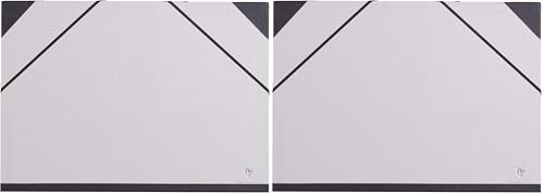 Clairefontaine 44614C - Un carton à dessin fermeture élastiques 32x45 cm, Gris (Lot de 2)