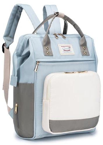 BAGROUPS Handgepäck 40x30x20 Wizzair Wickelrucksack Groß Lässig Wickeltasche Rucksack Wasserdicht mit Kinderwagengurten und Flaschenwärmetasche Diaper Bag für Mama und Papa, Reisen, Outdoor (Blau)