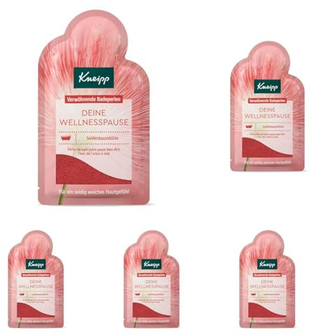 Kneipp Perle da bagno la tua pausa benessere – Additivo per il bagno con estratto di fiori di seta di alta qualità e ricco olio di argan per una sensazione setosa morbida sulla pelle – 60 g