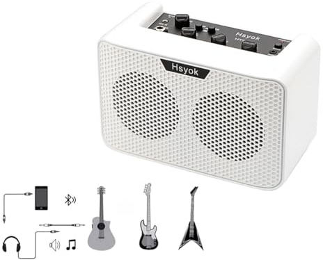 RuiJOTWAT Electric Guitar Amplifier Speaker 10 Watt Electric Guitar AMP,White speaker