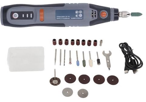 TOOLSGO Mini sladdlös roterande verktyg Handhållen slipmaskin Sladdlös 3-hastighets elektrisk polering Skulpteringspenna Multifunktion för skulptering Slipning Polering Slipning