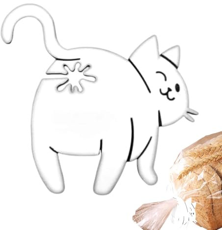 Clips De Sac Pour Rangement De Nourriture, Clip À Pain À Bout De Chat Imprimé En 3D, Cravates De Pain Drôles Et Gadgets De Cuisine, Amoureux Des Chats Home Decor-Novelty Pet Sac