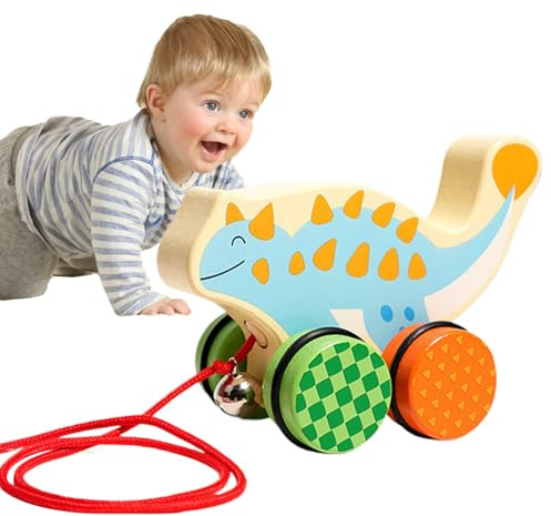 Giocattoli a Tiraggio con Corda,Macchina Dinosauro Camminante Interattiva | Giocattolo da Traino con Camminamento,Per Bambini e Bambine, per Interno ed Esterno, per Asilo e Scuola