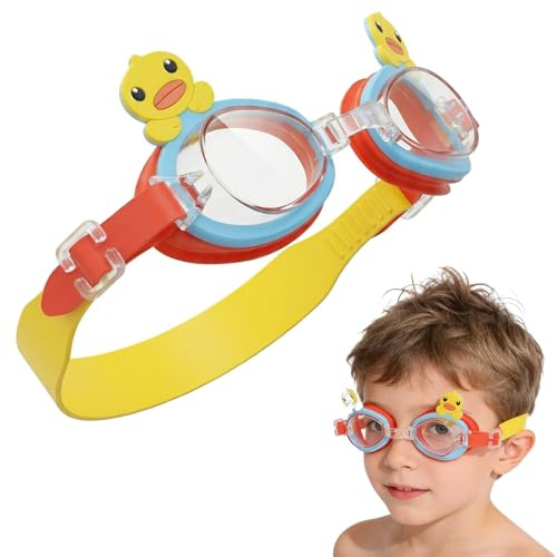 1 Stück Kinder Schwimmbrille gelbe Ente, Anti-Beschlag, verstellbar, schwimmbrille kinder,taucherbrille kinder,schwimmbrille