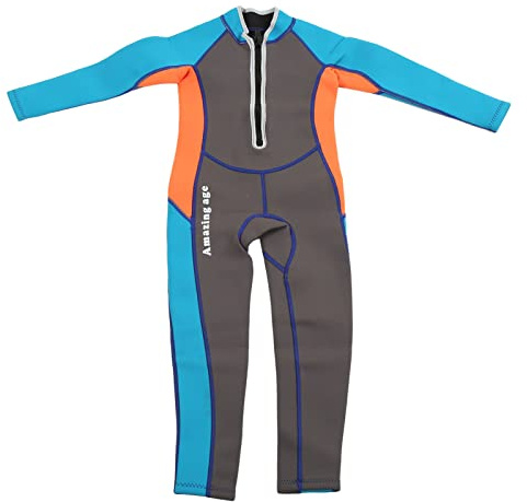 Generic Långärmad Våtdräkt i Neopren för Barn för Kallvattenskydd Surfing Simning Fun 2,5 Mm för Pojkar, Flickor