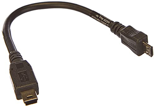 SYSTEM-S Mini USB (Male) a Micro USB (Male) Adaptador Cable 10 cm Aprox.