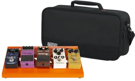 Gator Kleines Pedalboard mit Tasche, 40 x 17,8 cm, Orange