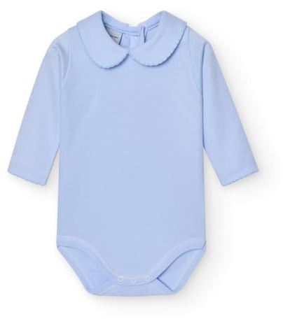 BABIDU Body Neonato a Maniche Lunghe in Cotone 100%, Body Neonato con Collo Elegante, Tessuto Morbido e Traspirante Anallergico per Pelli Sensibili, Abbigliamento Unisex per Neonato e Bambina