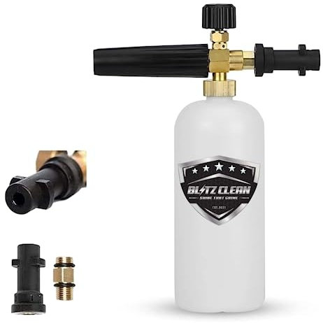 Snow Foam Lance Foam Cannon for Karcher K Series K2 K3 K4 K5 K6 K7 Pressure Washer Foam Gun, 1 Liter Adjustable Soap Dispenser Foam Bottle Nozzle for Car Washing Cleaning
