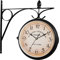 Dyna-Living Double Sided Wall Clock, Large Outdoor Garden Clock Train Station Clock Vintage Wall Mounted Clock Outdoor Garden 42 * 9 * 41cm