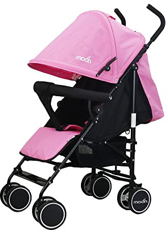 The Moon Brand™ Neo Plus Reis Buggy - Meerdere Zithoudingen - Comfortabele Handgrepen - Superlicht en Compact - Pink