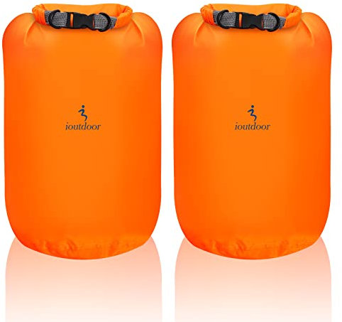 Wasserdicht Tasche - 2 Stück 10L/20L/40L/70L Dry Bag Set, Leicht Outdoor Trockener Sack Wassersport Säcken, Sicherheitsverschluss, für Kayaking Boots-Ausflug Kanu/Rafting/Schwimmen (Orange, 70L*2)
