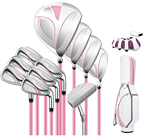 Golfschläger-Set, komplette Golfschläger für Damen, Golf-Lern-Trainingsset, Carbon-Legierung, 11 Schläger + 1 Balltasche, rechte Hand