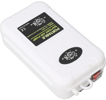 Yunseity Aquarium-Luftpumpe, 5 W Mini-Aquarium-Sauerstoffpumpe mit 0,6 M Weichem Schlauch, Batteriebetriebene Aquarium-Belüftungspumpe