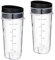 FHAJKTJB 16Oz Replacement Cups ，Compatible For Ninja QB3001SS ，Fit Compact Personal Blender, With Lids- 2 Pack