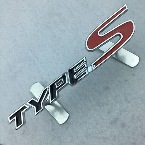 1 emblema de rejilla de metal 3D tipo S con logotipo para la parte delantera del coche, insignia de alta calidad, color negro