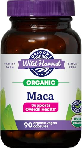 Oregon's Wild Harvest Maca Root | Made with Organic Raw Maca Root and Vegan Capsules, 90 Count