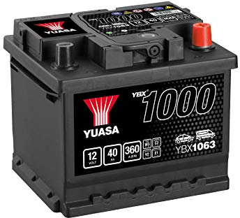 Yuasa YBX1063 12V 40Ah 350CCA Sealed Maintenance Free High Performance Car Battery