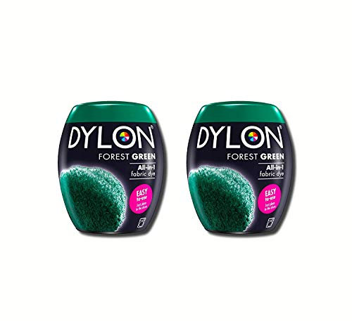 Dylon Neue 350g Waldgrün Maschinenfarbstoff Aushülsen 2 Pack