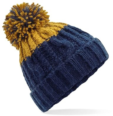 Beechfield B437 Bonnet Après (Oxford Navy/Mustard)