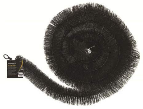 Homezone 5 x 4m Gutter Brush Guard Filter Drain Guard Gutter Brush Pipe Cleaner Guttering Outdoor Garden Black Downpipe Leaves Brush Cleaner Leaf Cleaning Guards