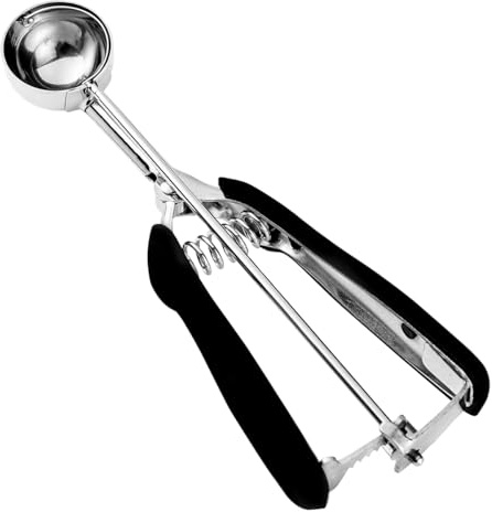 HOMURE H Small Cookie Scoop 1 Tbsp, Size #60 Cookie Dough Scoop, 1 Tableapoon Cookie Scoops for Baking, 18/8 Stainless Steel, Comfortable Grip, for Making Cookies, Melon Ball, Meatball, Cupcake
