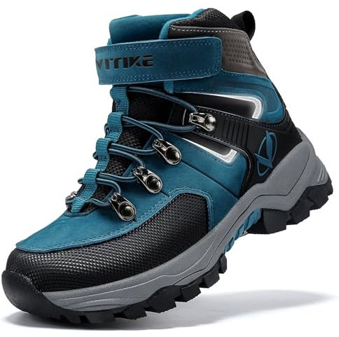 VITIKE Jungen Trekking- & Wanderstiefel Mädchen Stiefel Kinder Winterschuhe Jungen Schneestiefel Baumwollschuhe,12 Blau,37 EU