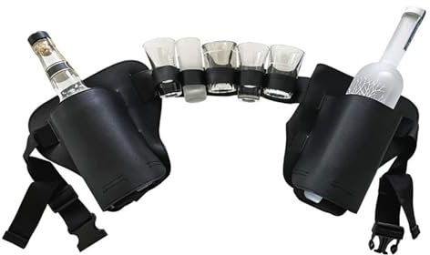 Beer Belt Holster | Beer Holder Belt with Adjustable Waist Strap | Beer Belt Holder | Bottle Holders Drink Can Holder Waist Pack Bag for Men