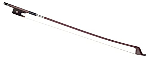 4/4 French Brazilwood Double Bass Bow Ebony Frog Horsehair | Great Replacement Bow for Upright Bass Players | Exquisite Handmade Craftsmanship | Nice Sound & Well Balanced