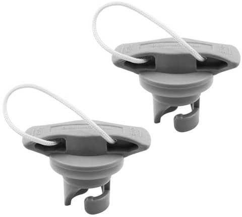 Zangc Inflatable Boat Air Valve Cap Plug Rotating Valve Cover Air Cushion Plug Replacement Paddle Board Replacement Part Rubber Boat Air Valve Cover Kayak Air Tank Air Cover Gray 2PCS