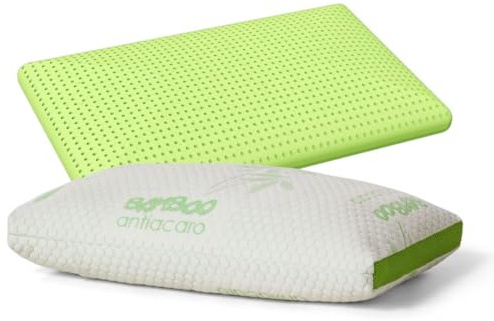 EPSELIA Cuscino Guanciale Letto Memory Foam Rivestimento BAMBU’ BIO, modello saponetta cm 70x40 H12 con fascia perimetrale Traspirante 3D, Sfoderabile, CertiPUR™ OEKO-TEX®