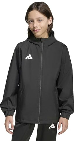 adidas Unisex Kids Entrada26 All Weather Kids Coat, black/white, 5-6 Years