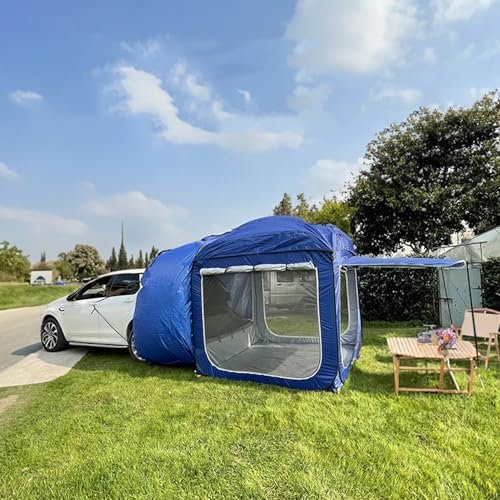 XJZHANG Toldo Independiente para Coche a Prueba De Lluvia,Tienda De Campaña para Coche, Carpa Extensión para SUV De Gran Espacio para 4-8 Personas, Tienda De Extensión Trasera para Coche