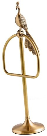 FytStycale Toallero Anillo de Latón Retro Soporte para Toallas Escultura de Independiente Adecuado para Baño Encimera Tocador Decoración Hogar
