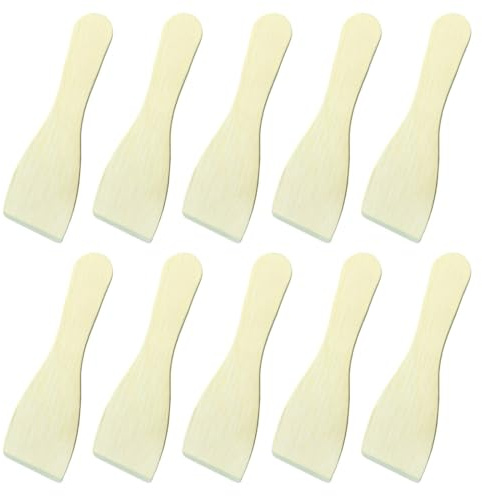EAVUYIS 10 Pezzi Raschietto per raclette spatole in legno di faggio Pale raclette resistenti al calore e igienico niente più graffi accessori per raclette