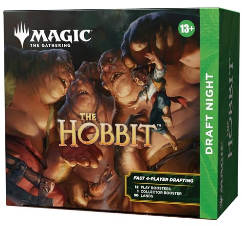 Magic: The Gathering | The Hobbit Draft Night | 1 Collector Booster, 12 Play Boosters, 90 Lands, 10 Tokens | Collectible Trading Card Game