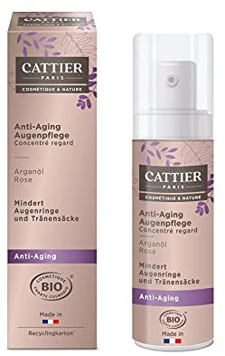 Cattier Anti-Aging Augenpflege mit Bio-Rosenextrakt, Naturkosmetik, 15 ml