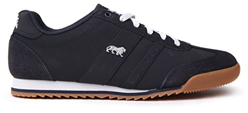 Lonsdale Mens Lambo Trainers Suede Lace Up Padded Ankle Collar Casual Everyday Navy UK 10 (45)