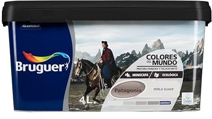 Bruguer Colores del Mundo Pintura para paredes monocapa Patagonia Perla Suave 4 L