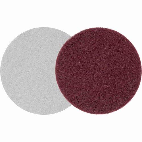 Klingpsor 342640 NDS 400 K Vliesscheiben für Metall Universal, Stahl, Edelstahl, Kunststoff, Farbe, Lack, Spachtel, Rotbraun, Very Fine Feinheitsgrad, 150mm Durchmesser, 20 Stück