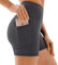 Persit Sporthose Damen Kurz Radlerhose - Sport Leggins Yoga Shorts Sommer Kurze Leggings Laufhose Grau-S