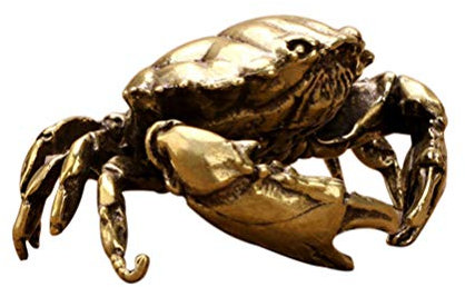 Toddmomy Brass Krabbe Figur - Robuste Messing Figuren Klein Deko FüR Zuhause Einzigartige Kunsthandwerk Geschenkidee